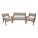 Deux fauteuils et un petit canapé en tissu italien Art déco, années 1930