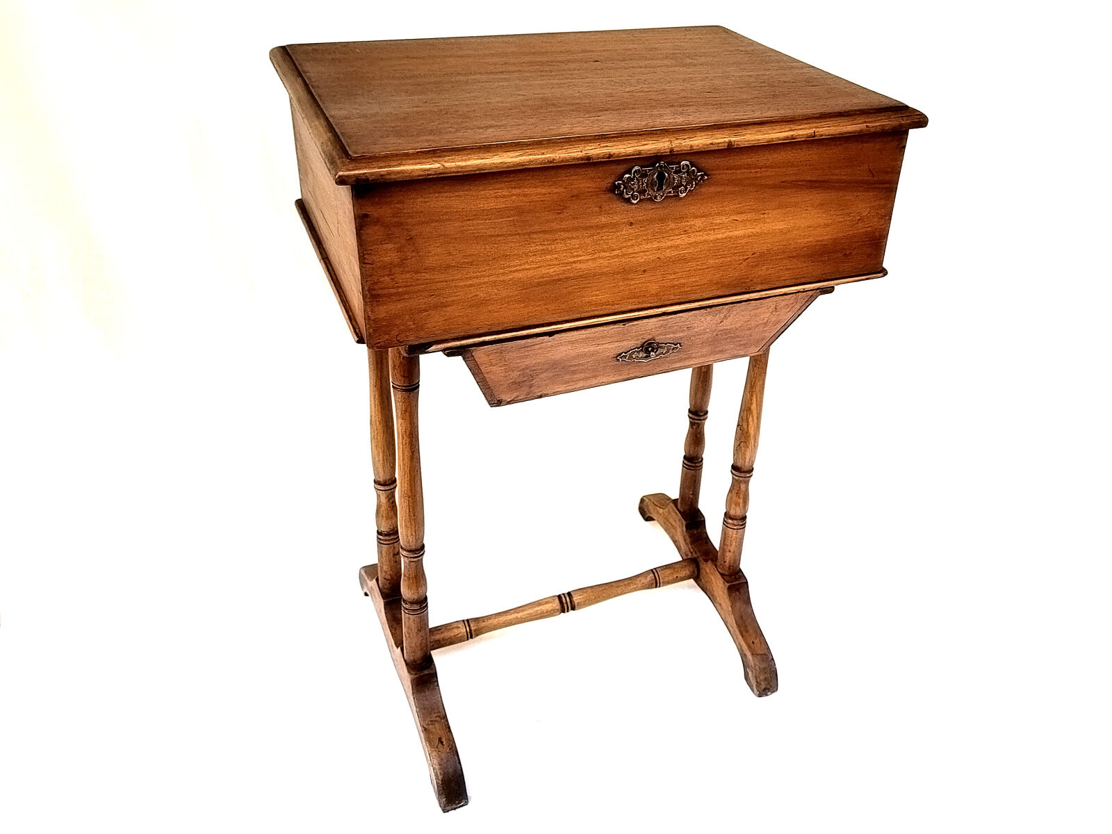 Old wooden sewing box