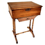 Old wooden sewing box