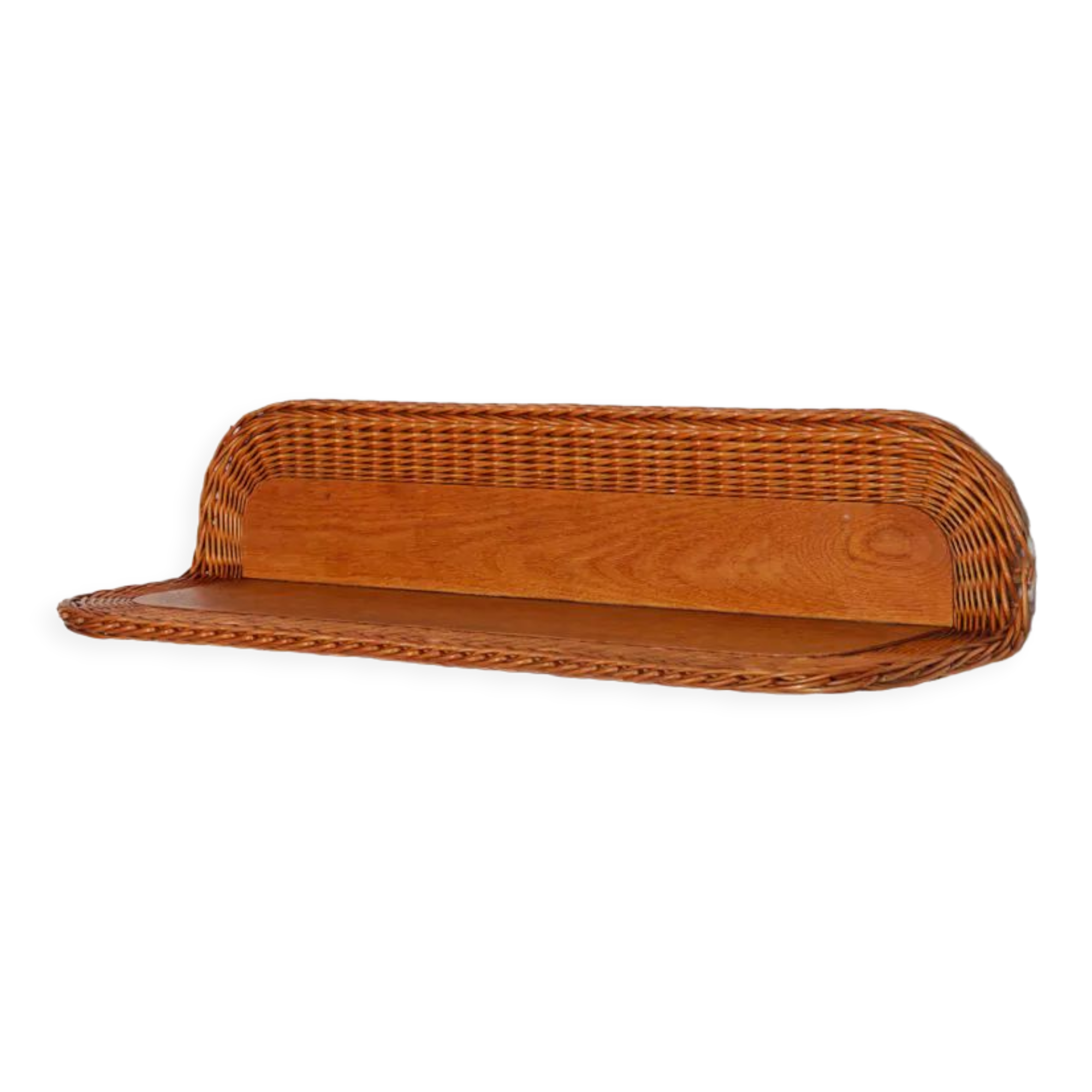 Rattan shelf edited by Uluv in the 1960s