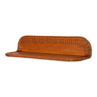 Rattan shelf edited by Uluv in the 1960s