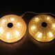 Paire de plafonniers en laiton et verre Carl Fagerlund des années 1970, Suède