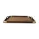 Oak and brass tray
