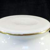 Pansu vase in opaline decoration of enamelled flowers NAPOLEON 3