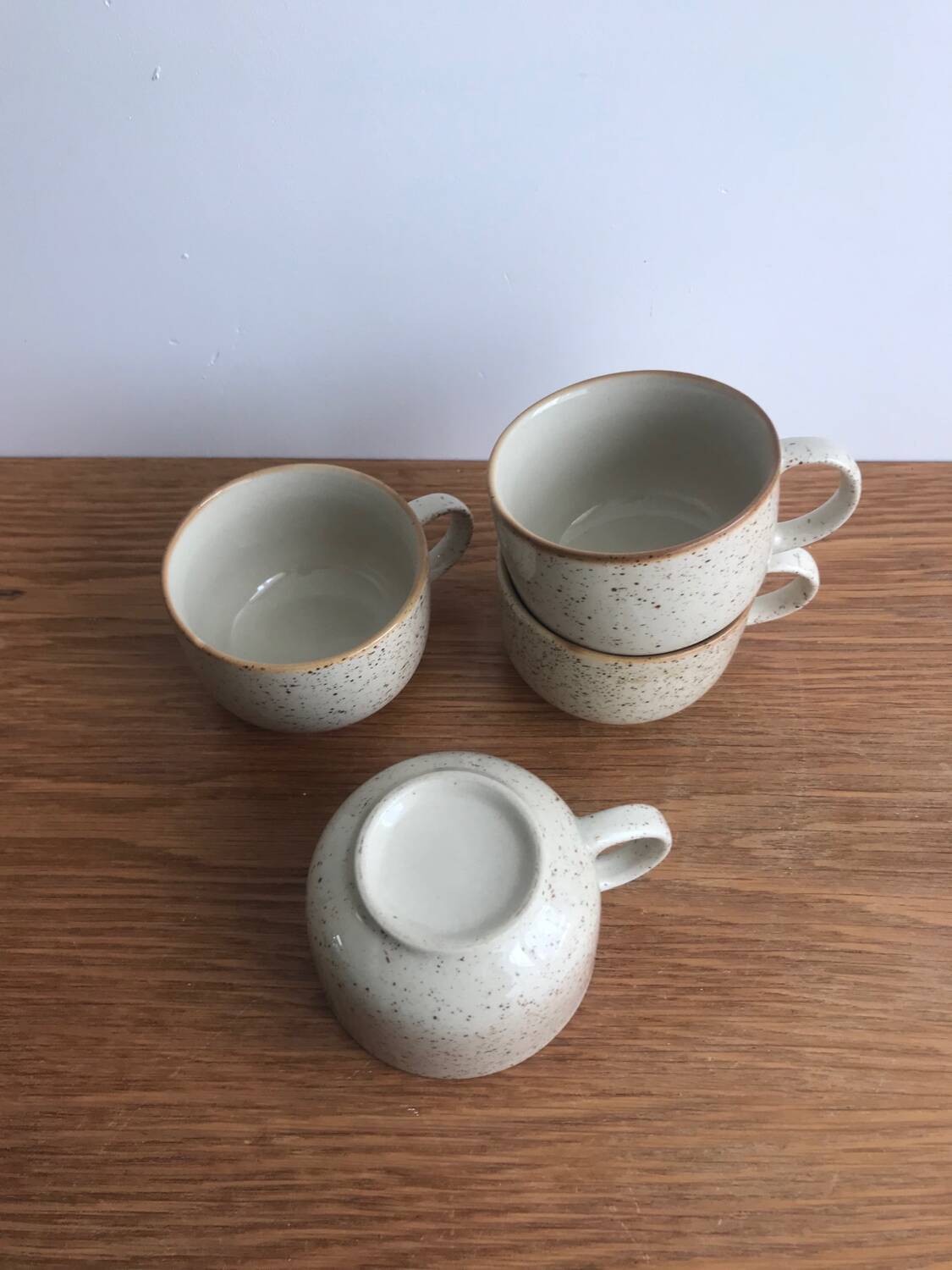 Set of 4 vintage stoneware mugs