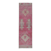 Tapis de couloir turc vintage 96x318 cm