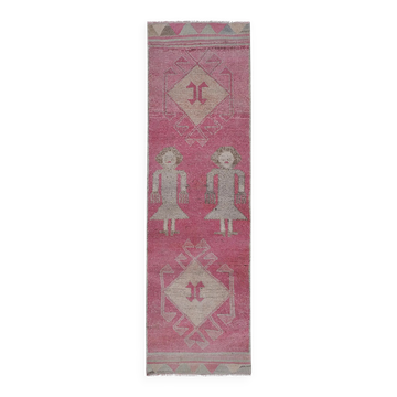 Tapis de couloir turc vintage 96x318 cm