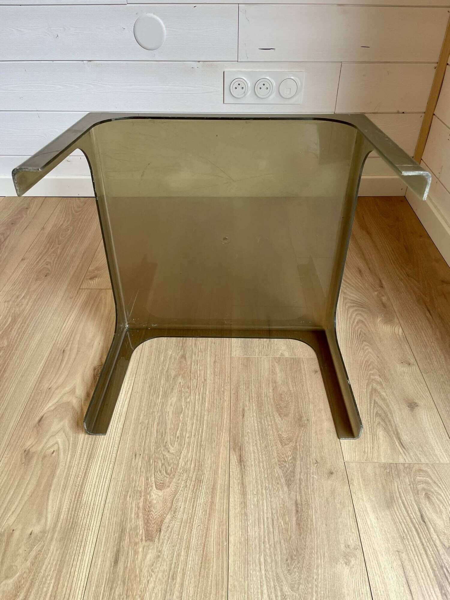 3 vintage smoked plexiglass coffee tables / side tables – Space Age