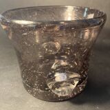 Champagne bucket or vase in blown bubble glass – signed Pascal Guenac