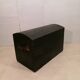 Large travel trunk in blackened wood