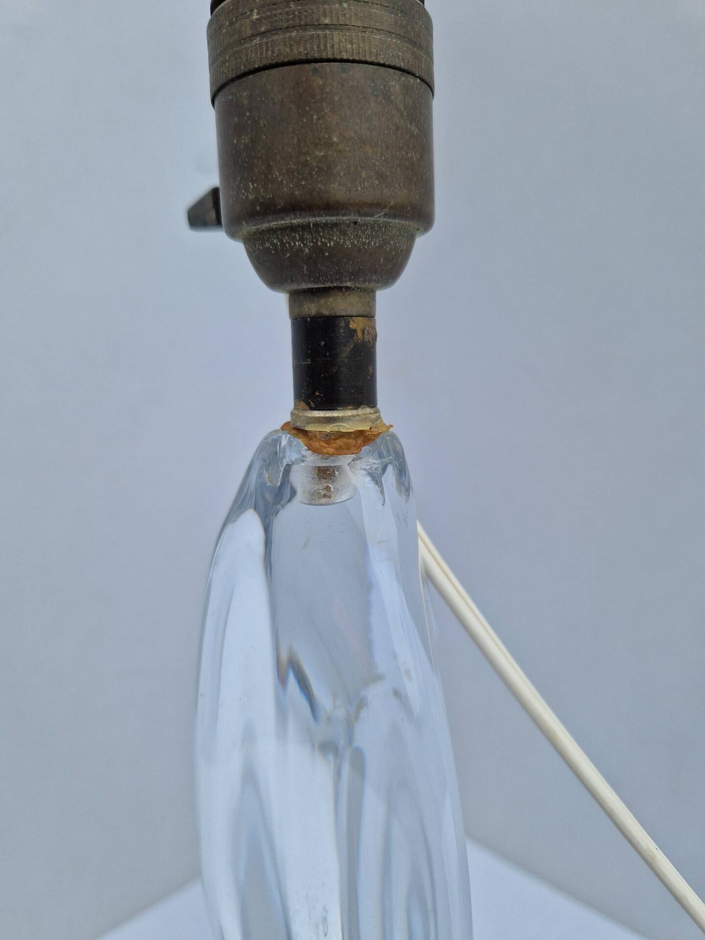 Lamp Base Swan Neck Signed Daum