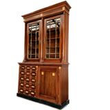 Armoire d’apothicaire Art Déco en acajou et marbre, 1909