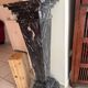 Important pair of Art Deco columns in black marble