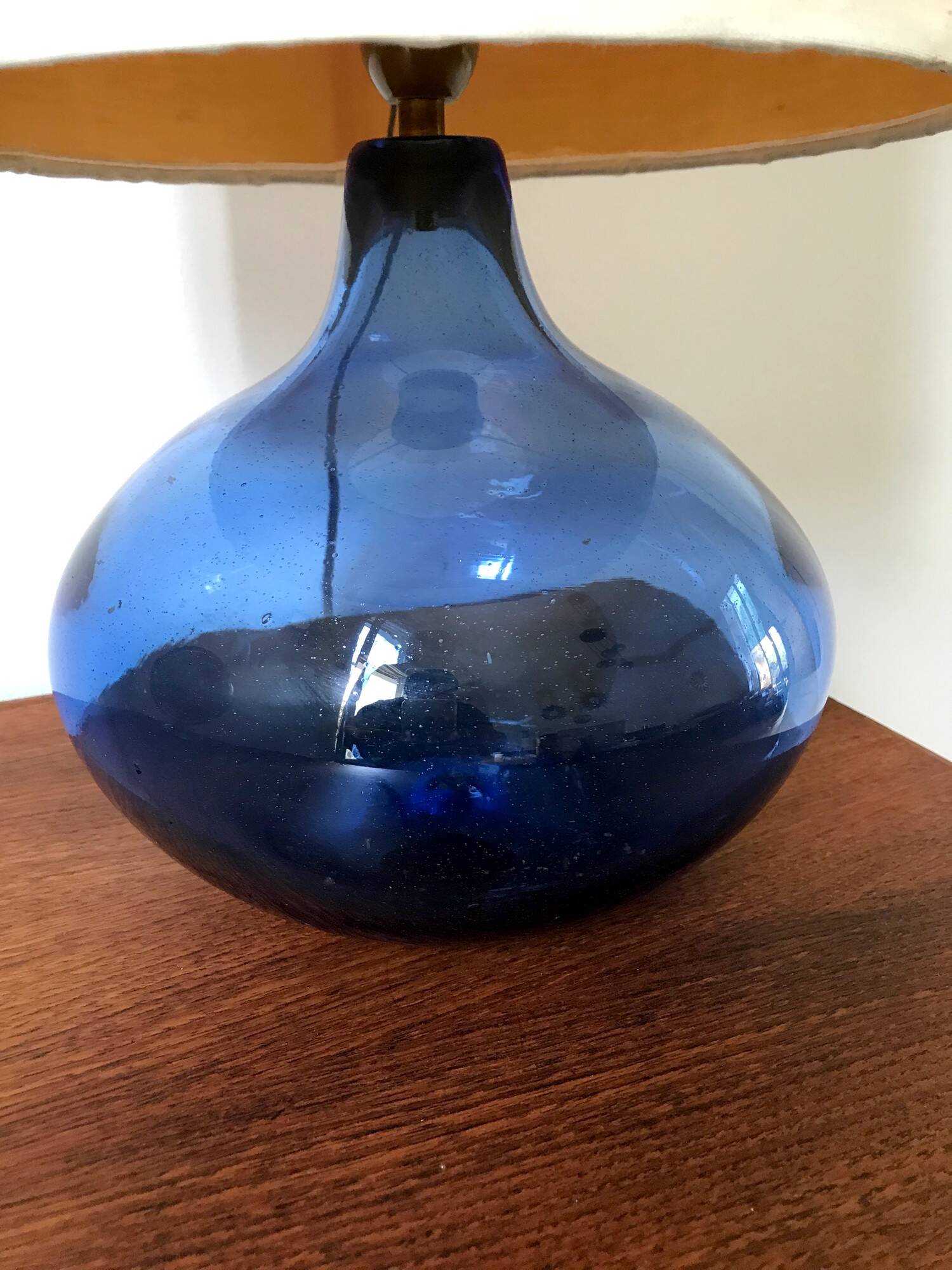 Vintage blown glass lamp from the 70s
