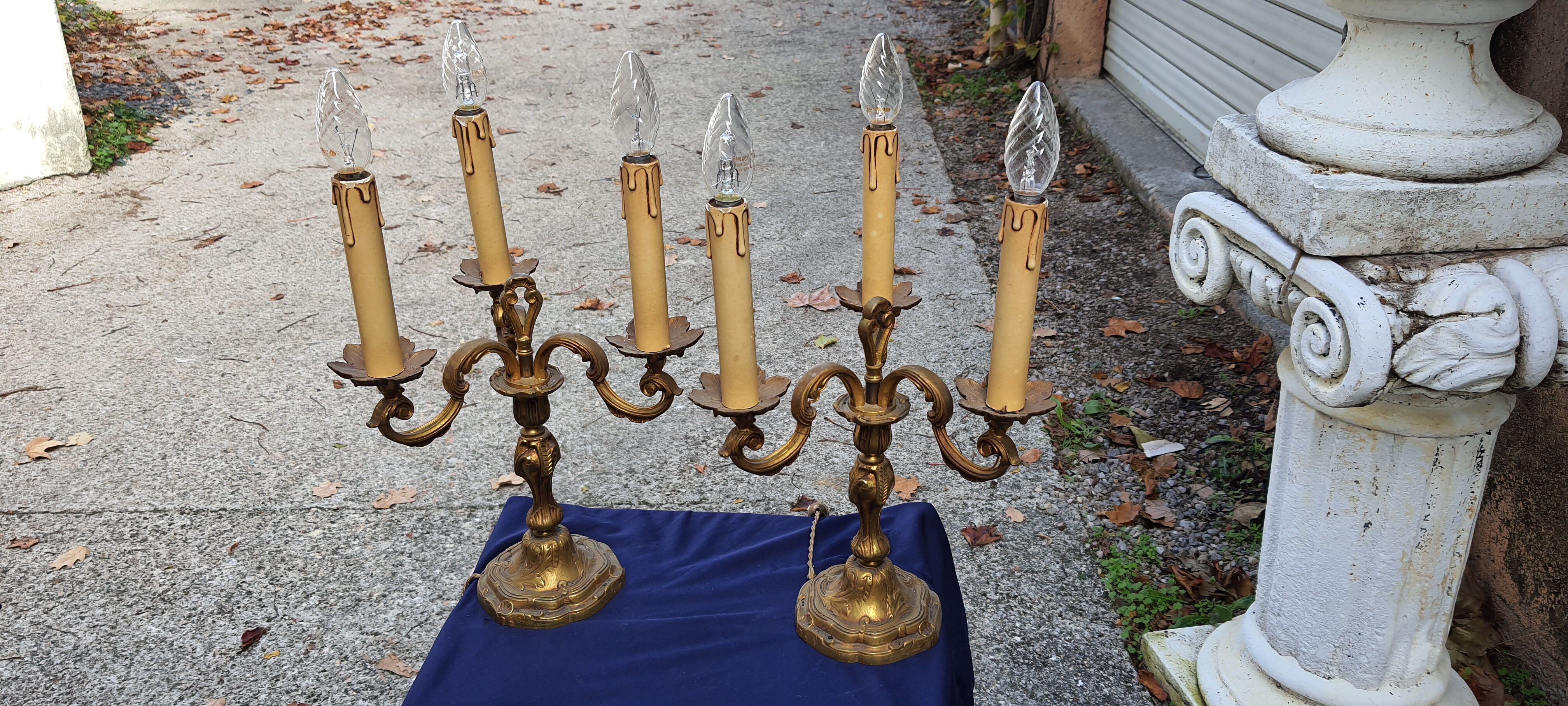 Bronze candelabras