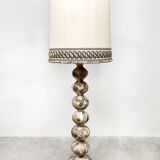 Vintage ceramic bubble floor lamp ''Earth tones''