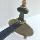 Pair of andirons in brass for fireplace