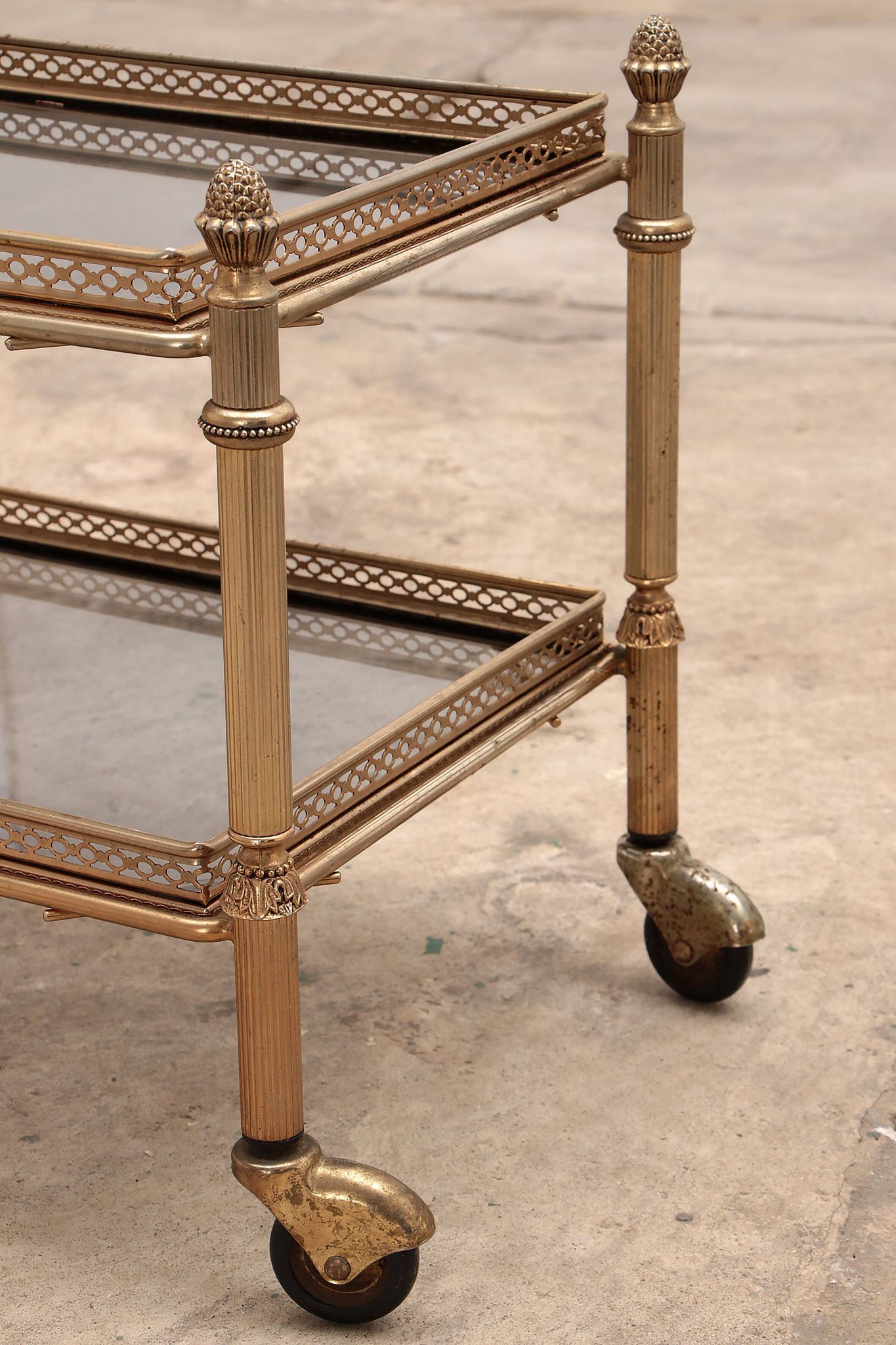 Trolleys three tables made in France in the 1950s.