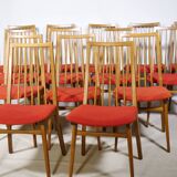 Mid-Century Walnut Dining Chairs, Set of 14, 1960s