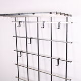 Vintage chrome color aluminum wall coat rack 1950s