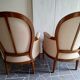 pair of Louis XVI style bergères armchairs