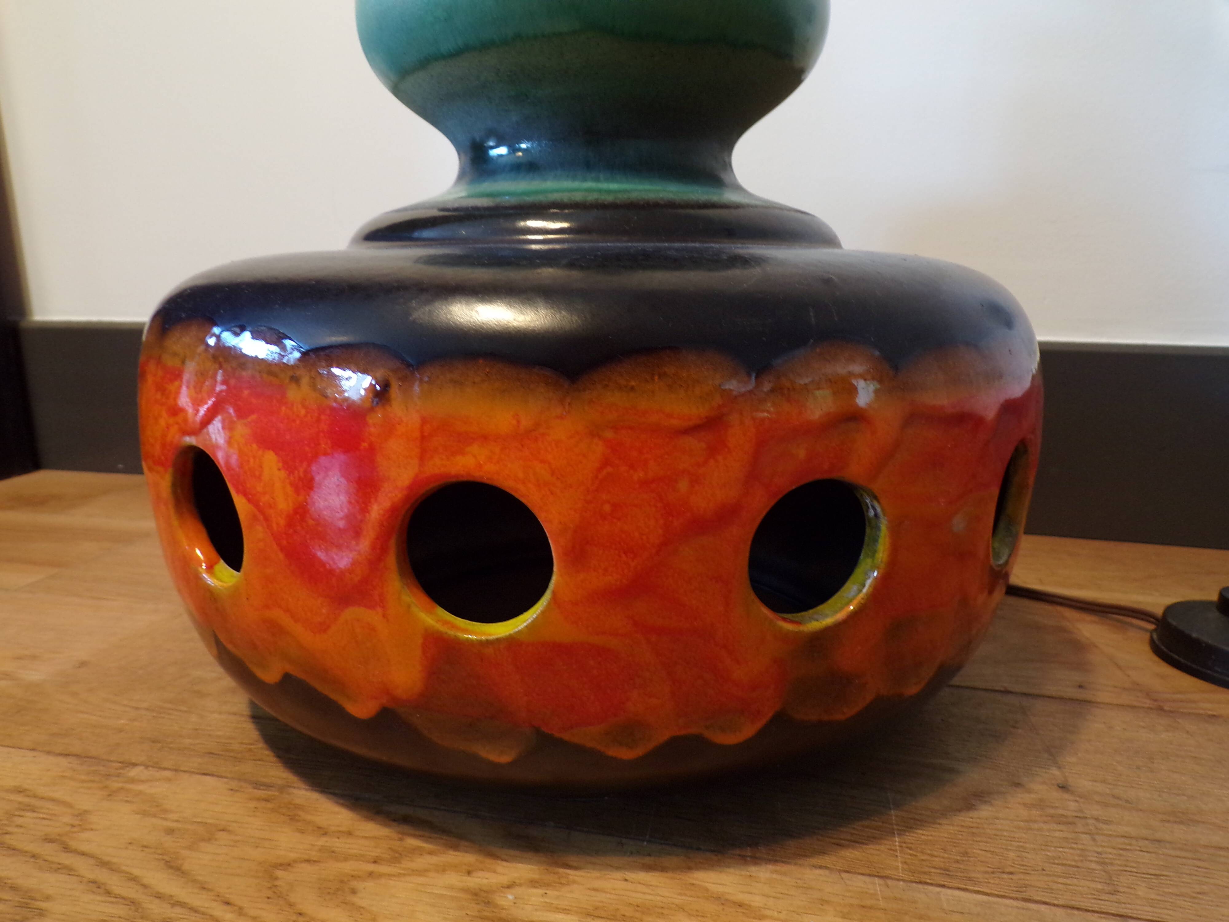 1970 ceramic floor lamp