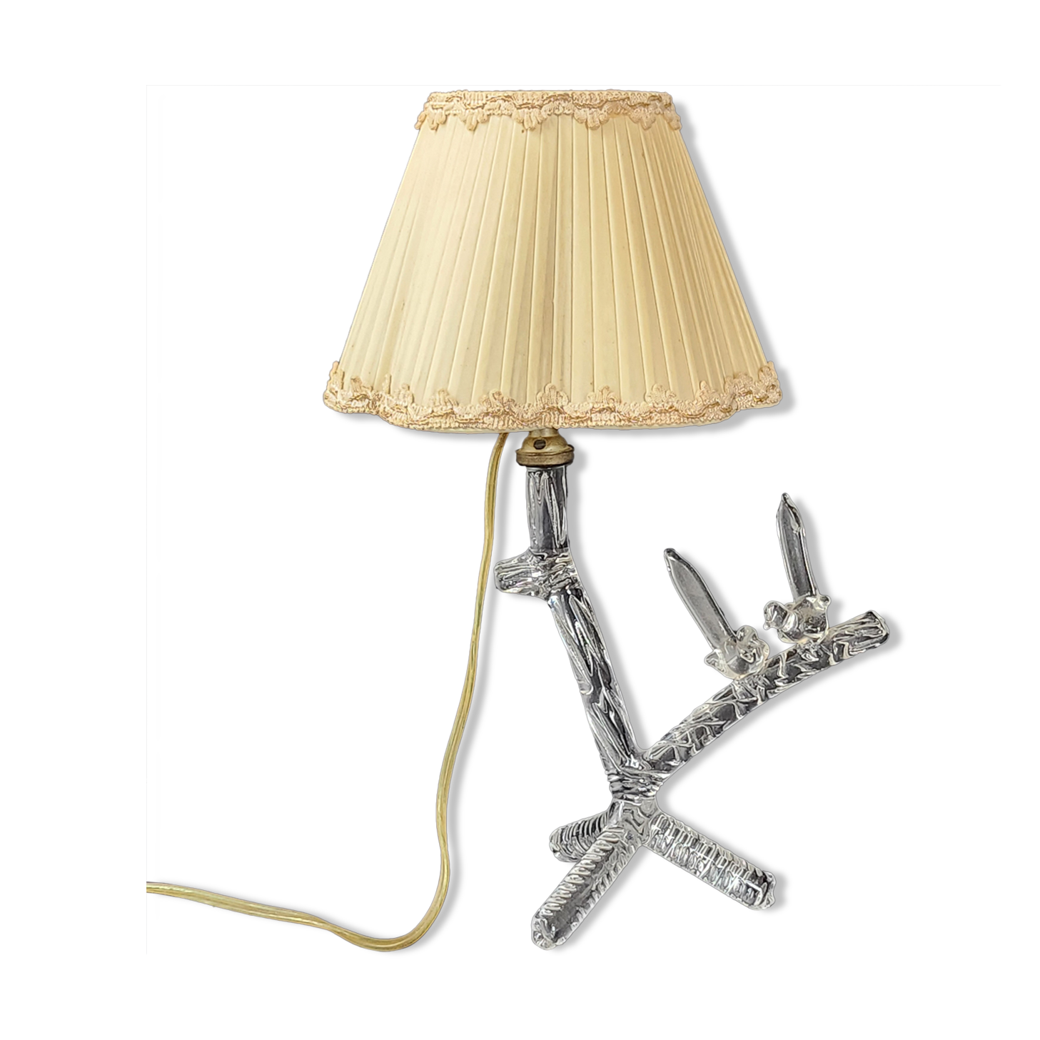 Lampe tripode vintage 1960 cristal