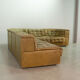 De Sede DS11 Olive Green Patched Leather Modular Sofa, 6 Elements. 1970s