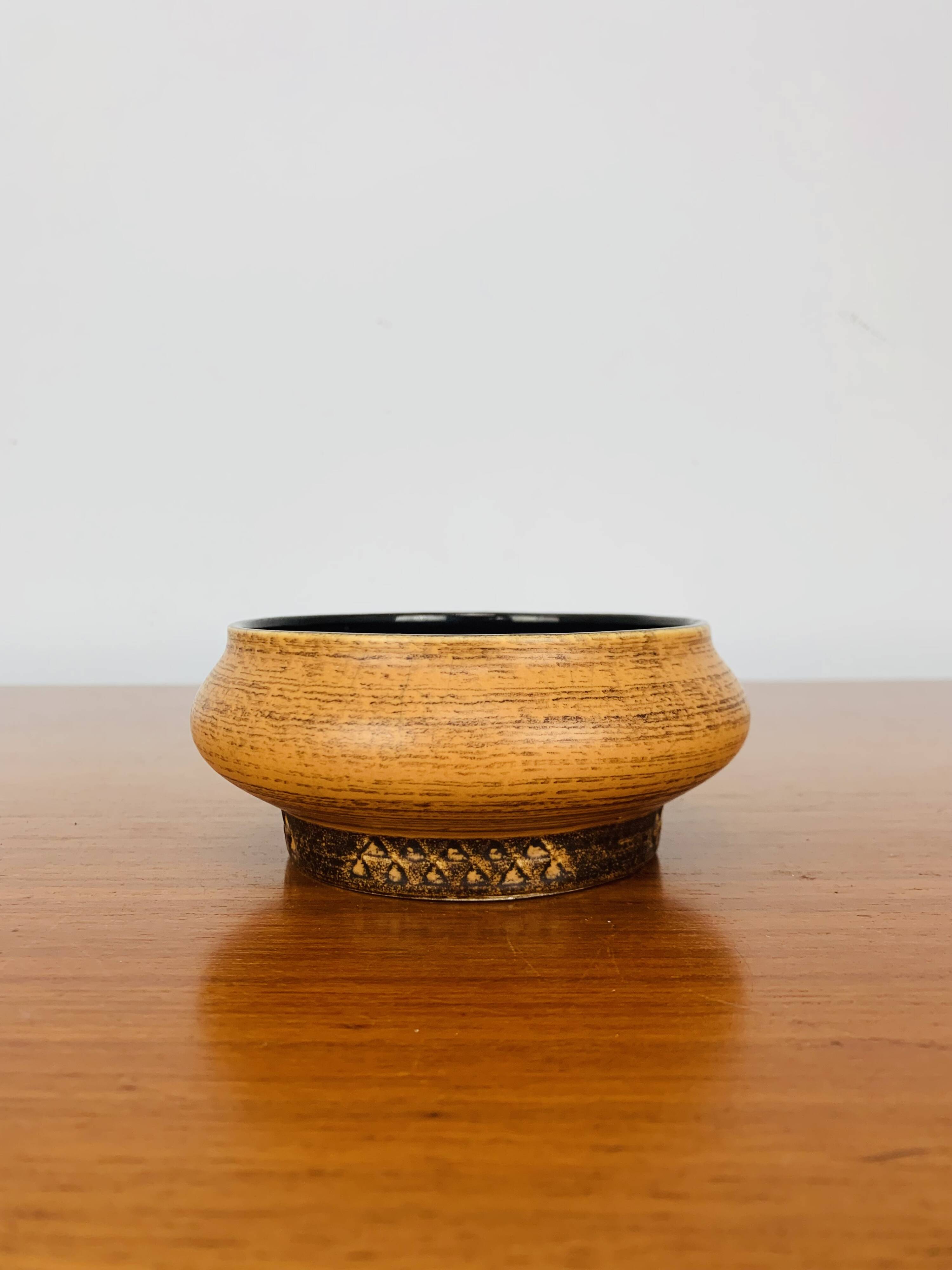 Vintage West Germany yellow ceramic empty pocket