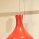 Vintage 1970s orange glass pendant lamp