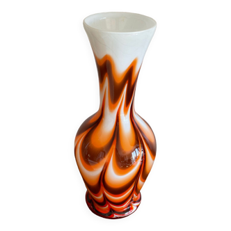 Colored glass vase