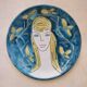 Portrait on ceramic wall plate