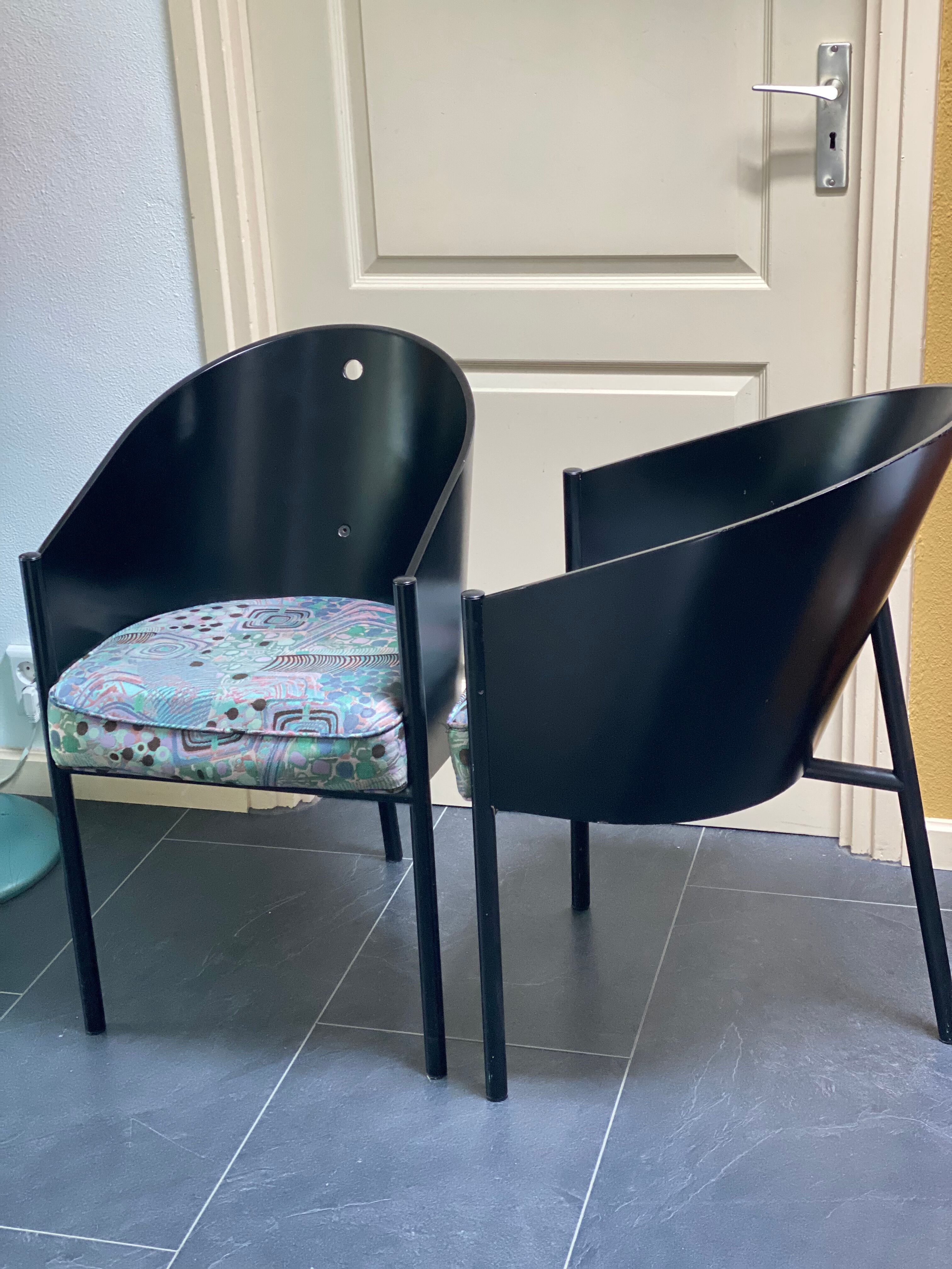 Pair of vintage costes chairs by philippe starck
