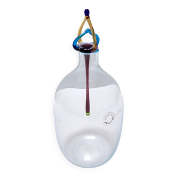 Bouteille à décanter postmoderne en verre de Murano par Vincenzo Nason, Italie