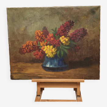 peinture nature morte bouquet