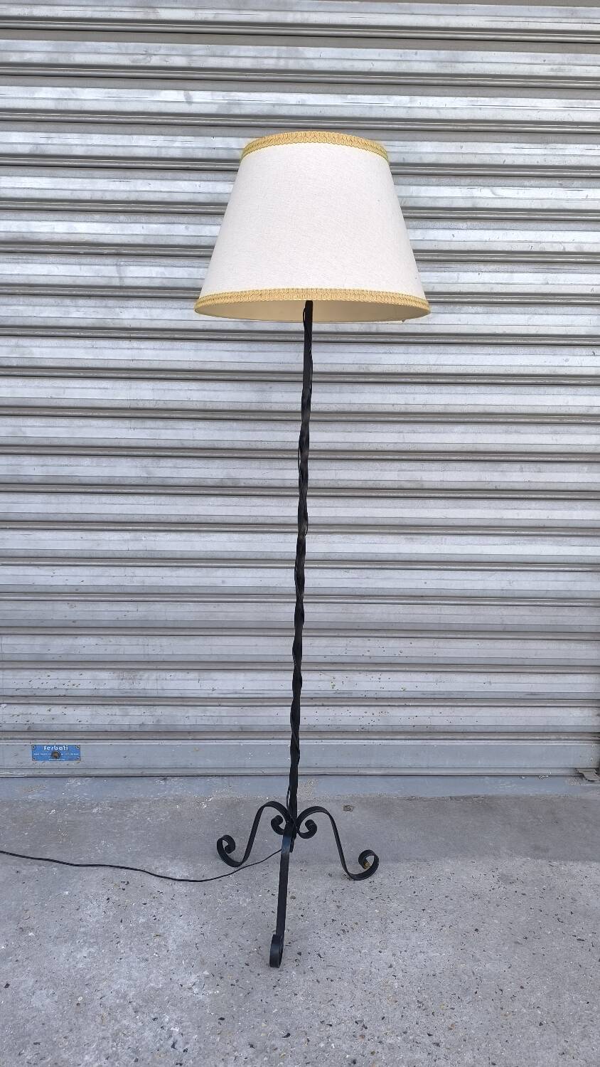 Wrought iron floor lamp from the 60s