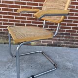 Cesca model design chair with armrests chrome version
