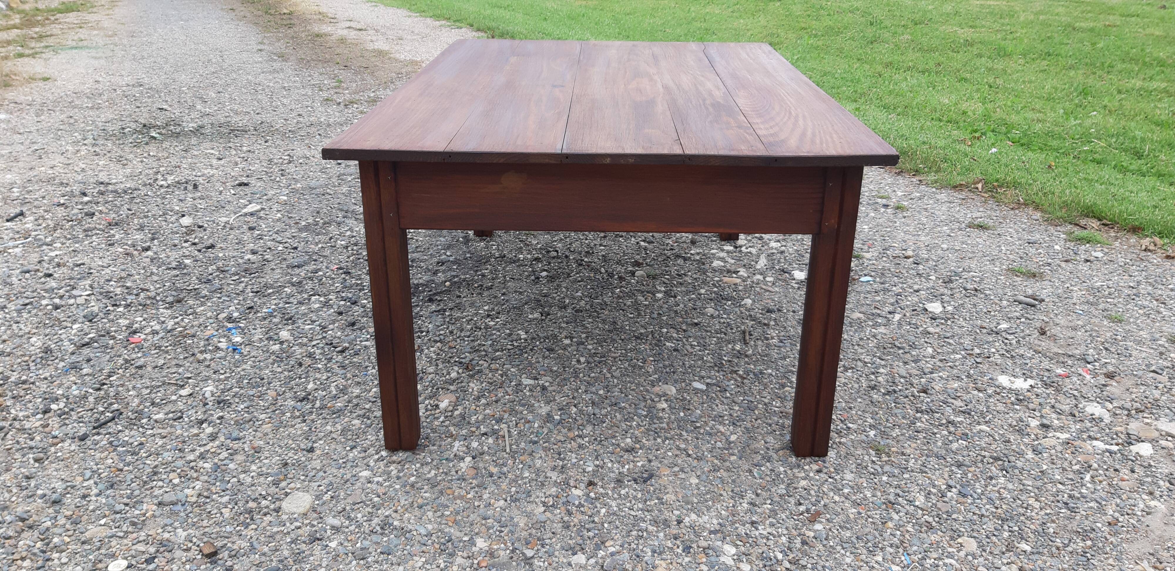 Table basse campagnarde en pin 1 tiroir