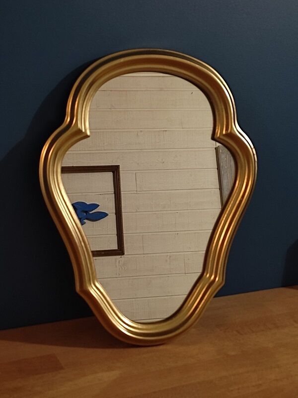 Mirror frame gilded plaster wood