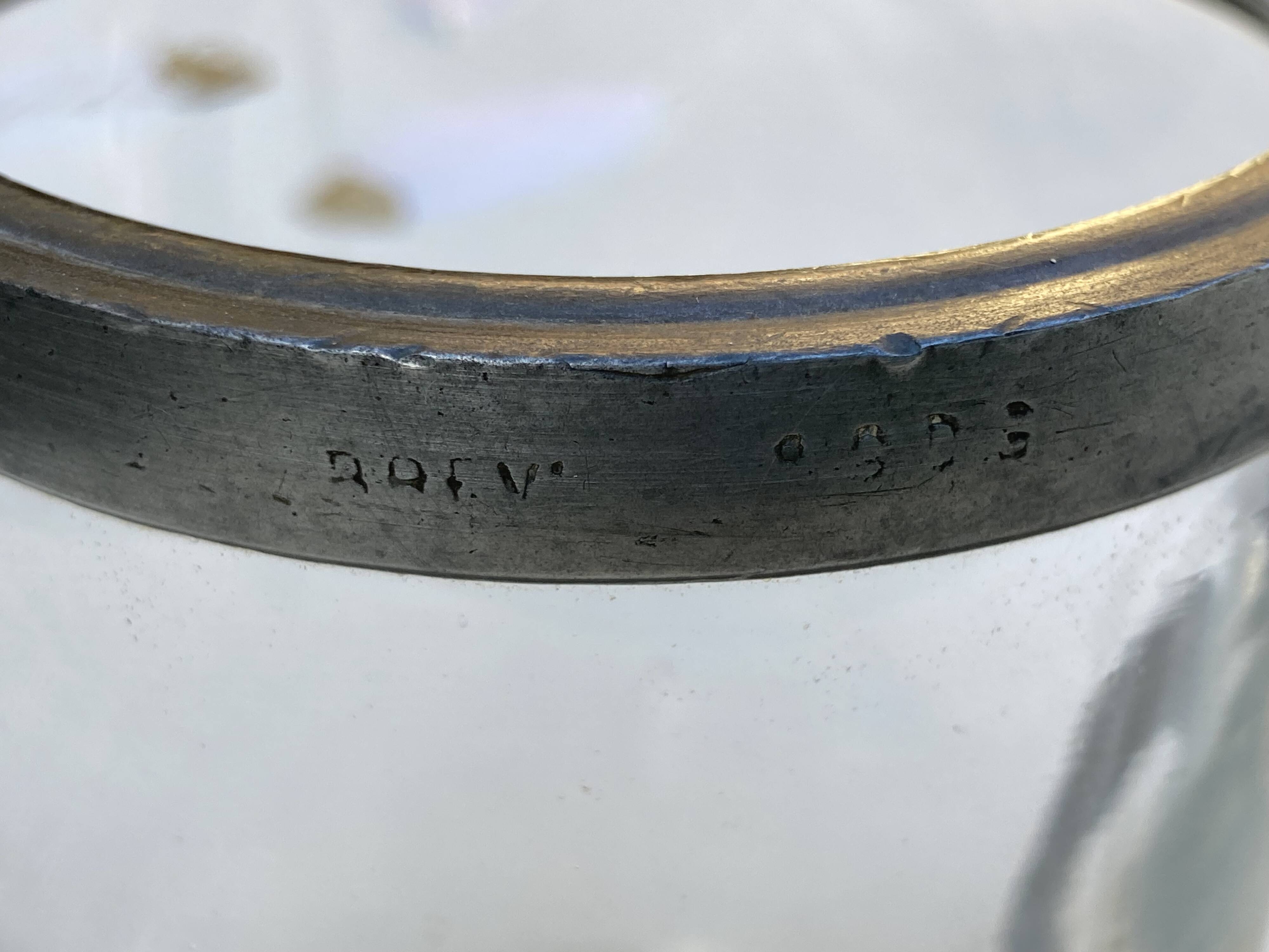 Glass and pewter screw carafe, early 20th century