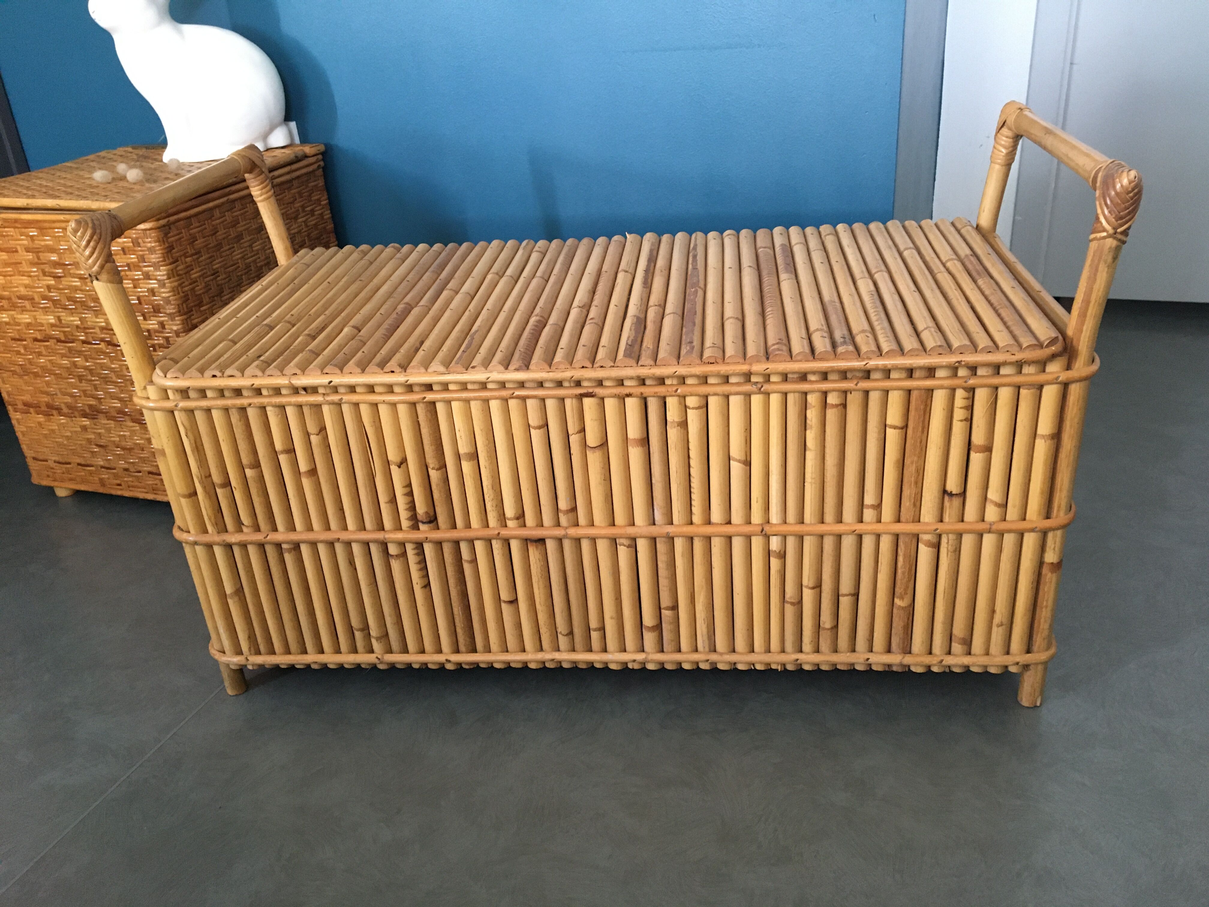Vintage bamboo bench