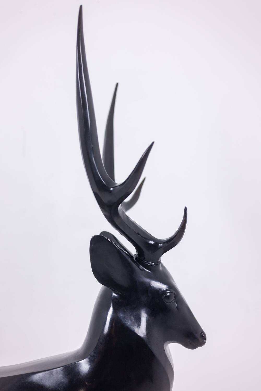 François Pompon. Deer, life-size bronze sculpture. 2006 edition