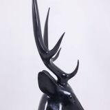 François Pompon. Deer, life-size bronze sculpture. 2006 edition