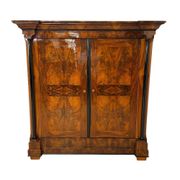 Biedermeier Wardrobe, Walnut Veneer, South Germany circa 1820