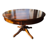 Table ronde à pied central 110cm  extensible à 210cm
