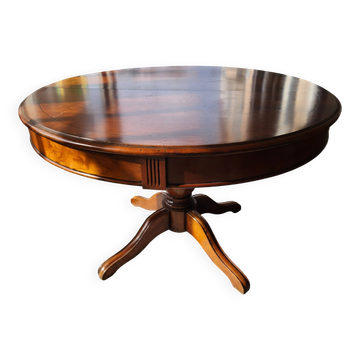 Round table with central leg 110cm extendable to 210cm