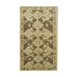 1970s handwoven contemporary anatolian beige rug 149 cm x 255 cm