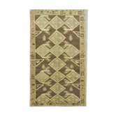 1970s handwoven contemporary anatolian beige rug 149 cm x 255 cm