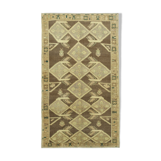 1970s handwoven contemporary anatolian beige rug 149 cm x 255 cm