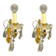 Brass Crystal Sconces Set of 2 1950’s